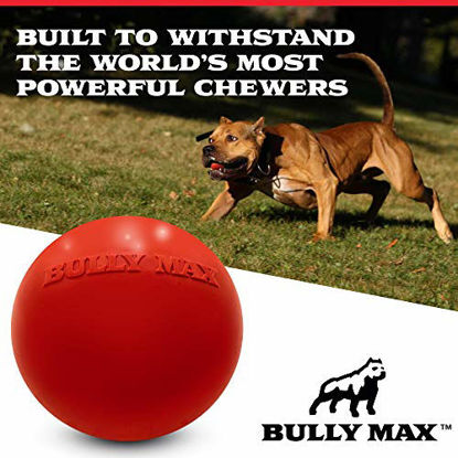 Picture of Bully Max Long Lasting Dog Chew Toy for Aggressive Chewers, Large Dogs, Puppies. Pit Bull Toys Guaranteed to Last. Cleans Your Dog's Teeth & Improves Mental Health.