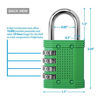 Picture of Padlock (2 Pack) 4 Digit Combination Lock - for Gym School Locker, Outdoor Gate, Shed, Fence, and Storage - Weatherproof Metal - Keyless, Easy to Set, Resettable - Green