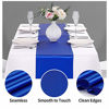 Picture of Hahuho 10-Pack Satin Table Runner Royal Blue 12 x 108 inches Long, Table Runners for Wedding, Birthday Parties, Banquets Decorations10 Pack, 12x108 Inch, Royal Blue