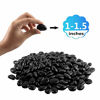 Picture of CJGQ Black Pebbles for Plants 7lb Bulk Bag Aquarium Gravel 1"- 1.5" Decorative Polished Fish Tank Stone River Rocks