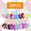 Picture of Veggicy 20 Pcs Mini pop Keychain Fidget Toys Stress Relief Hand Toys, Mini Pop Push it Fidget Toy Keychain for Kids Adults, Mini Pop Push it Bubble Fidget Sensory Toys(Square-20pcs)