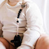 Picture of Ryan & Rose Cutie Clip Mini Beaded Pacifier Clip (Black, Lou)