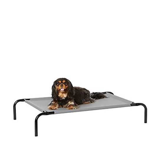 Picture of Amazon Basics Cooling Elevated Pet Bed, Small (36 x 22 x 7.5 Inches), Grey