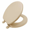 Picture of Ginsey Plastic Hinges, Champagne Standard Soft Toilet Seat, Medium