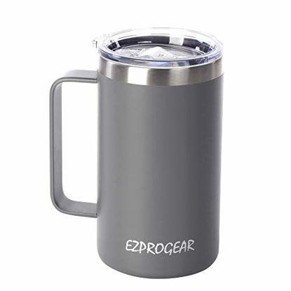 Ezprogear 30 oz 2 Pack Stainless Steel Tumbler Double Wall Vacuum Insulated  with Straws and Handle