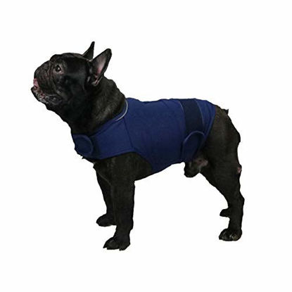 Picture of Comfort Dog Anxiety Relief Coat, Dog Anxiety Calming Vest Wrap,Thunder Shirts Jacket for XS Small Medium Large XL Dogs (M, Navy)