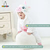 Picture of MICHLEY Unisex Baby Boy Girl Hooded Romper Winter Animal Cosplay Jumpsuit Pajamas, White, 2-5months, Size 70