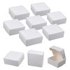 Picture of Sdootjewelry Small Kraft Gift Box, 100 Pcs 2.16 x 2.16 x 0.98" Mini White Kraft Paper Box Cardboard Ring Earring Jewelry Boxes