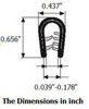 Picture of Edge Trim Black Large U Height 0.656" U Height x 0.039"-0.178" Grip Range (16 Feet)