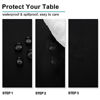 Picture of Hiasan Black Tablecloth for Rectangle Tables - Waterproof Wrinkle Resistant and Spillproof Washable Fabric Table Cloth for Dining Room Kitchen Party, 60 x 120 Inch