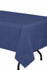 Picture of Exquisite 12-Pack Premium Plastic 54in. x 108in. Rectangle Table Cover - Navy Blue