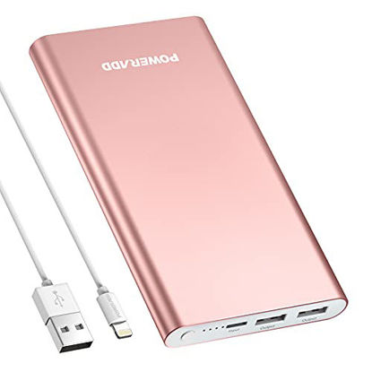 Picture of EnergyCell Pilot 4GS Portable Charger,12000mAh Fast Charging Power Bank Dual 3A High-Speed Output Battery Pack Compatible with iPhone 12 11 X Samsung S10 and More - Rose Gold