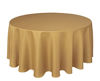 Picture of Biscaynebay Textured Fabric Round Tablecloths 90 Inches in Diameter, Gold Water Resistant Tablecloths for Dining, Kitchen, Wedding, Parties, etc. Machine Washable