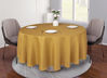 Picture of Biscaynebay Textured Fabric Round Tablecloths 90 Inches in Diameter, Gold Water Resistant Tablecloths for Dining, Kitchen, Wedding, Parties, etc. Machine Washable