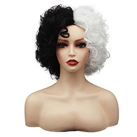 Black and white wigs for outlet halloween