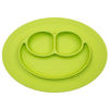 Picture of ezpz Mini Mat (Lime) - 100% Silicone Suction Plate with Built-in Placemat for Infants + Toddlers - First Foods + Self-Feeding - Comes with a Reusable Travel Bag, One Size 10.75x7.75x1 Inch (Pack of 1)