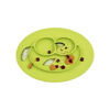 Picture of ezpz Mini Mat (Lime) - 100% Silicone Suction Plate with Built-in Placemat for Infants + Toddlers - First Foods + Self-Feeding - Comes with a Reusable Travel Bag, One Size 10.75x7.75x1 Inch (Pack of 1)