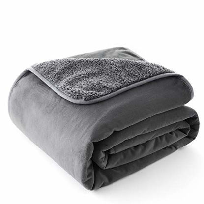 Picture of Chee Ray 100% Waterproof Dog Blanket 38 x 29 in, Soft Pet Pee Proof Throws for Couch Sofa Bed, Reversible Plush Protector Cover for Small Dogs Puppies Cats, Grey