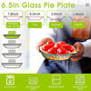 Picture of ZYER Glass Pie Plate for Baking Clear Pie Dish for Baking Pie Pan with Handles Glass Pie Dish, 6-12 inch 2pack