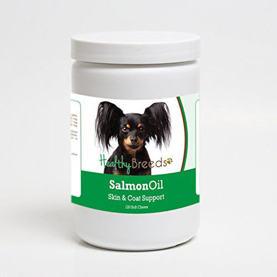 Picture of Healthy Breeds Dog Omega 3 Bites for Russian Toy Terrier - Over 200 Breeds - Reduce Shedding - Easier Than Capsules & Pumps - 120 Chews