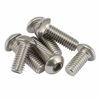 Picture of 1/4-20 x 1 Inch Button Head Socket Cap Bolts Screws, 18-8 Stainless Steel (304), Bright Finish, Full Thread, Allen Hex Drive, 100 Pack