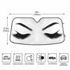 Picture of Oarencol Woman Eye Eyelash Car Windshield Sun Shade Foldable UV Ray Sun Visor Protector Sunshade to Keep Your Vehicle Cool (55" x 27.6")