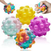 Picture of CJXWGW Push Bubble POP Fidget Stress Ball, Pack of 4 Squishy Stress Balls, Sensory Stress and Anxiety RELIF Squeeze Toys for Kids and Adults