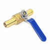 Picture of Joywayus 2PCS 3/4" Hose Barb Inline Brass Shutoff Ball Valve Water Oil Air Gas Fuel Line Pipe Fittings