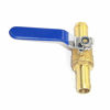 Picture of Joywayus 2PCS 3/4" Hose Barb Inline Brass Shutoff Ball Valve Water Oil Air Gas Fuel Line Pipe Fittings