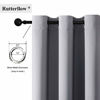 Picture of Rutterllow Blackout Curtains for Bedroom, Thermal Insulated Room Darkening Curtains 2 Panels for Living Room, Grommet Top (38x54 Inch, Light Grey)