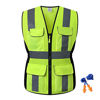 Picture of RSMINUO Reflective Safety Vest for Women, High Visibility Mesh Breathable Lady WorkWear with Pockets and Zipper (Yellow, Medium)