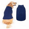 Picture of Turtleneck Knitted Dog Sweater - Classic Cable Knit Dog Jumper Coat, Warm Pet Winter Clothes Outfits for Dogs Cats in Cold Season