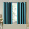 Picture of Teal Blackout Curtains Grommet Thermal Insulated Room Darkening Bedroom Curtain Panel 63 Inch Length Teal Drapes (2 Panels) for Nursery Room Curtain, Set of 2 Panels, 52 x 63 Inches Each Panel, Teal