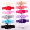 Picture of Ever Fairy Chiffon Lace Flower Baby Girls Turban Headband Head Wrap With Pearl