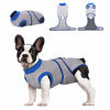 Picture of Kuoser Recovery Suit for Dogs Cats After Surgery, Professional Pet Recovery Shirt Dog Abdominal Wounds Bandages, Substitute E-Collar & Cone,Prevent Licking Dog Onesies Pet Surgery Recovery Suit S