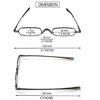 Picture of VISENG 3 pairs Slim Mini Metal Reading Glasses Compact Lightweight Portable Readers with Glasses Case for Reading Case +1.75