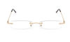 Picture of EYE ZOOM 3 Pack Rimless Reading Glasses with Slim Case for Men and Women, Black, Gold and Gunmetal, +2.50