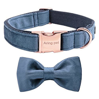 Picture of ARING PET Bowtie Dog Collar-Velvet Dog Collars with Removable Bowtie, Cute & Comfortable Dog Collar.