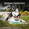 Picture of Playology Squeaky Chew Stick Dog Toy, for Large Dogs (35lbs and Up) - for Moderate to Heavy and Aggressive Chewers - Engaging All-Natural Chicken Scented Toy - Non-Toxic Materials