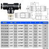 Picture of TAILONZ PNEUMATIC Male Branch Tee 3/8 Inch Tube OD x 1/4 Inch NPT Thread Push to Connect Fittings PT-3/8-N2 (Pack of 10)