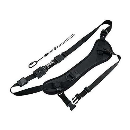 Picture of Camera Shoulder Neck Strap with Arca Swiss Type Quick Release Tripod Plate & Safety Tether for Canon EOS R5 R6 R RP 5DM4 5DM3 5DM2 5Ds 5DsR 6D 6DM2 7D 7DM2 90D 80D 77D 70D T8i T7i T6s T6i SL3 M50 SX70