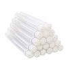 Picture of Disposable Mascara Brushes Diamond Eyelash Spoolies Makeup Brush Mascara Wand in Sanitary Tube Lash Supplies. (50 Pcs, Shiny White)