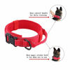 Picture of Yunleparks Tactical Dog Collar Highly Reflective Nylon Dog Collar with Heavy Duty Metal Buckle and Handle for Medium Large Dogs,1.5" Width (XL, Red)