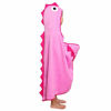 Picture of Kids Hooded Towel with Dinosaur Design | Premium Hooded Towel for Kids | Ultra Soft and Extra Large | 100% Cotton Heavyweight Terry Cloth | Bath, Beach Towel for Boys and Girls (Pink)