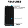 Picture of Clyxgs Water Cooling Radiator, 12 Pipe Aluminum Heat Exchanger Radiator with Tube for PC CPU Computer Water Cool System DC12V 240mm