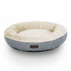 Picture of FEANDREA Dog Bed, Pet Sofa for Dog, Cat, Donut Shape, Anti-Slip, Washable, Round, 25.6 Inches Dia., Gray UPGW65G