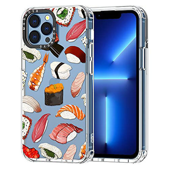 Picture of MOSNOVO Compatible with iPhone 13 Pro Max Case, Japaness Sushi Print for Girl Women Men [ Buffertech Impact ] Transparent TPU Bumper Clear Phone Case Cover Designed for iPhone 13 Pro Max 6.7 Inch