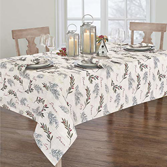 Picture of Elrene Home Fashions Holiday Tree Trimmings Fabric Tablecloth, 60" x 102", Multi