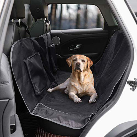 Premium Hammock Dog Car Seat Cover for Trucks with Mesh Window for Stress Free Travel, Heavy Duty, Waterproof and Scratchproof Pet Seat Cover Backseat