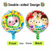 Picture of JOYET Cocomel Birthday Party Balloons, Cocomel Aluminum Foil Balloons, Includes 4pcs 12" Latex Balloons,Star Foil Balloons and 1pcs Number 1 Pink Foil Balloons for JJ Melon Theme Party Kids 1st Girl Birthday Party Decorations